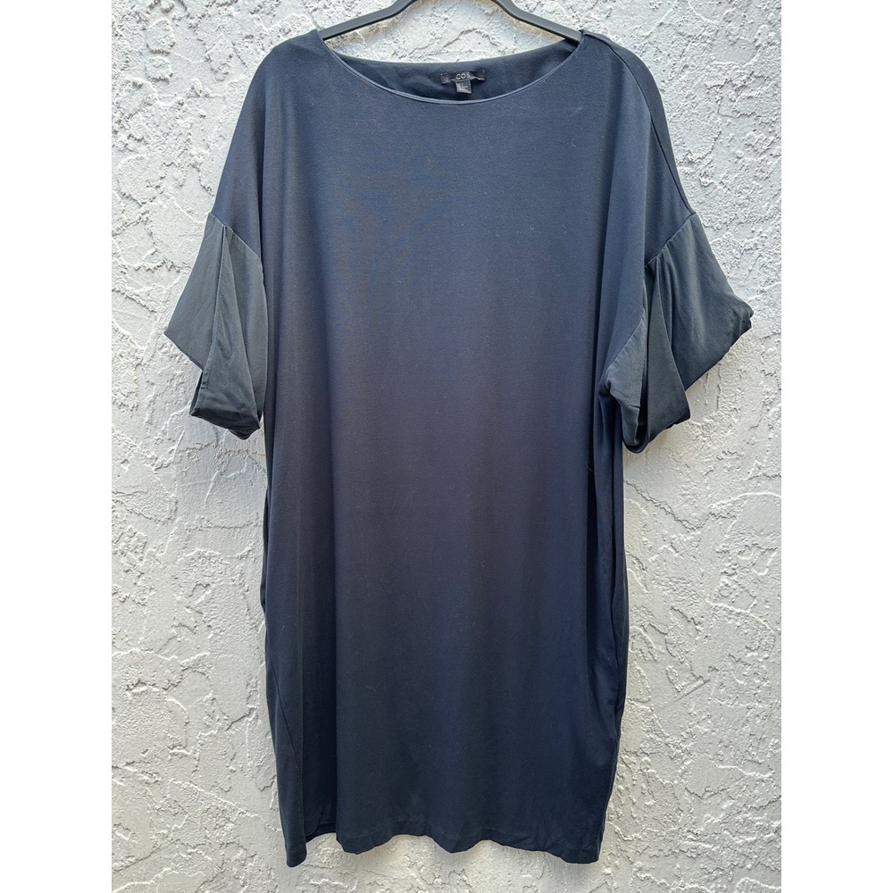 COS Shift Tee Shirt Dress Womens Medium Silk Sleeve Lagenlook Modest Relaxed - Picture 1 of 7